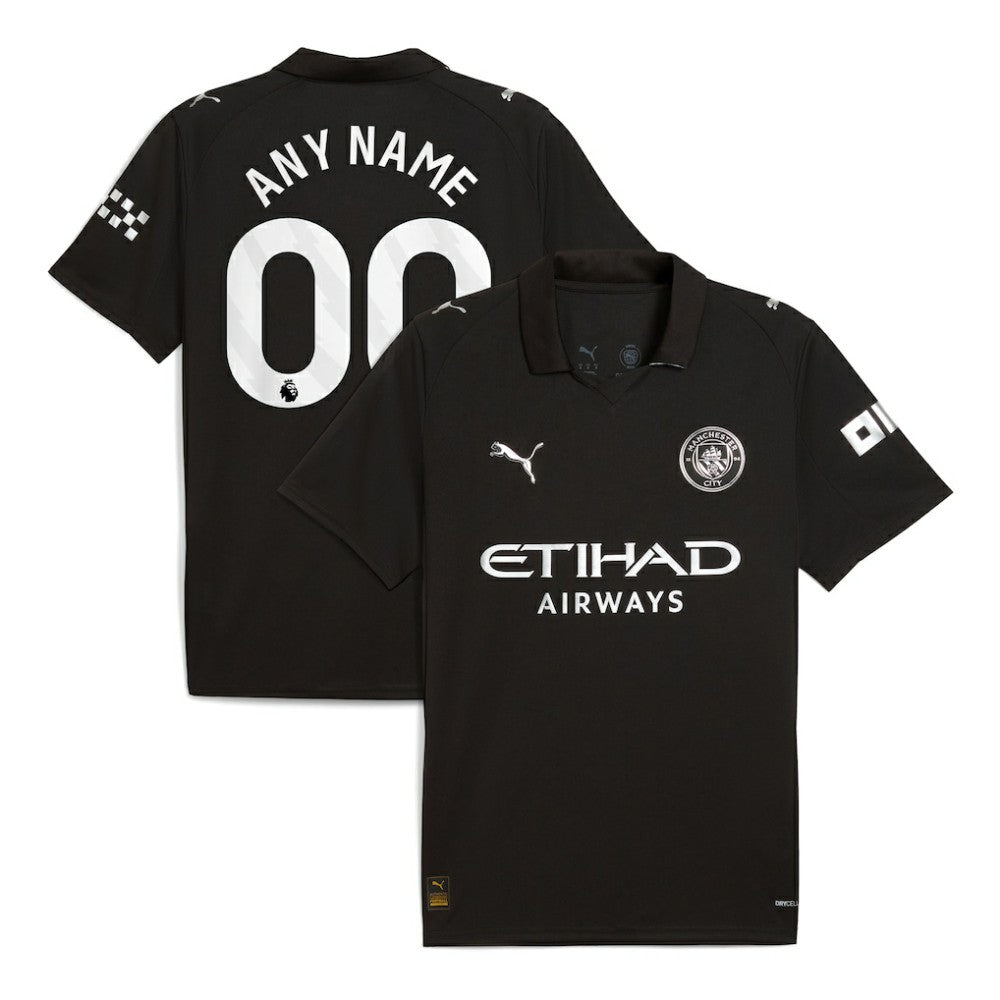Manchester City 2025/26 Away Replica Custom Jersey - Black outlet
