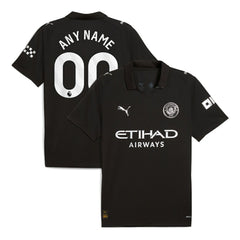 Manchester City 2025/26 Away Replica Custom Jersey - Black outlet
