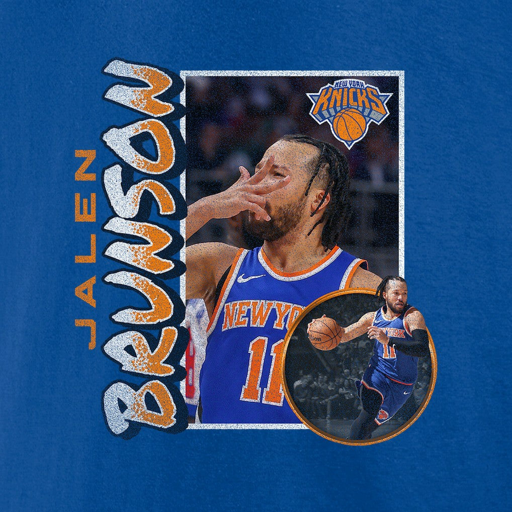 Jalen Brunson New York Knicks '90s Player Graphic T-Shirt - Blue outlet