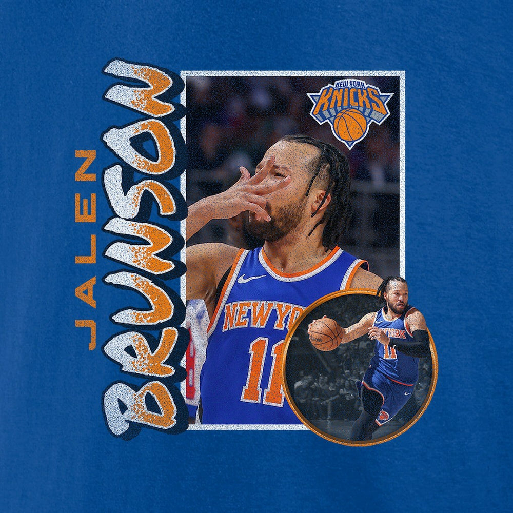 Jalen Brunson New York Knicks '90s Player Graphic T-Shirt - Blue outlet
