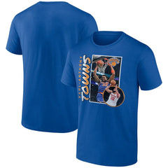 Karl-Anthony Towns New York Knicks '90s Player Graphic T-Shirt - Blue on sale