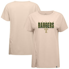 Texas Rangers Levelwear Women's Influx Protect W T-Shirt Khaki