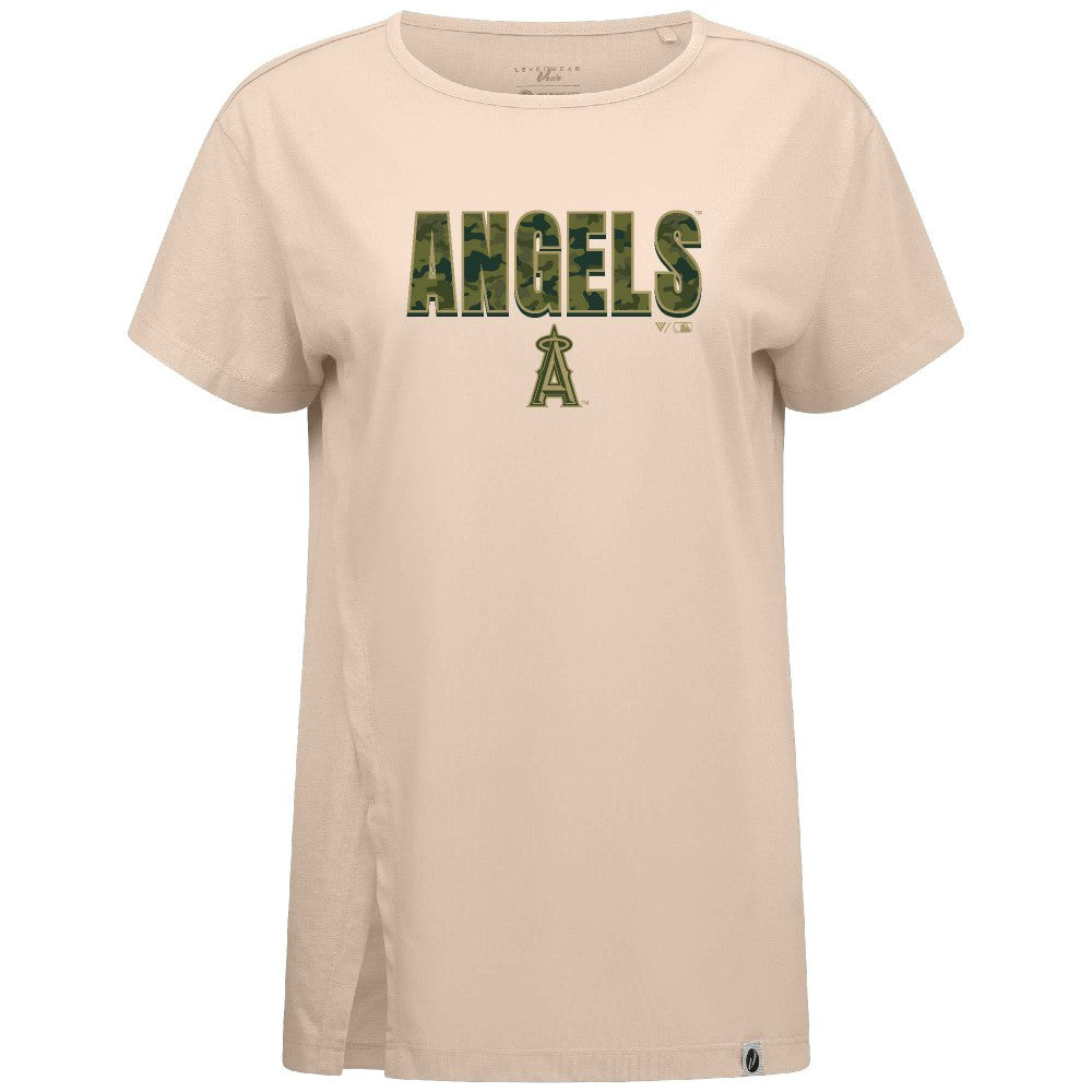 Los Angeles Angels Levelwear Women's Influx Protect W T-Shirt Khaki