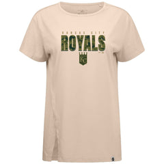 Kansas City Royals Levelwear Women's Influx Protect W T-Shirt Khaki