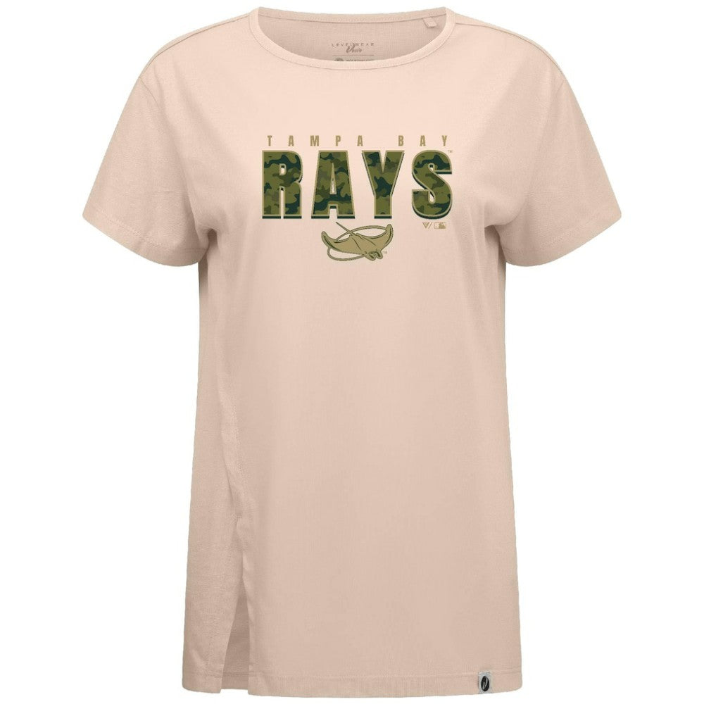 Tampa Bay Rays Levelwear Women's Influx Protect W T-Shirt Khaki