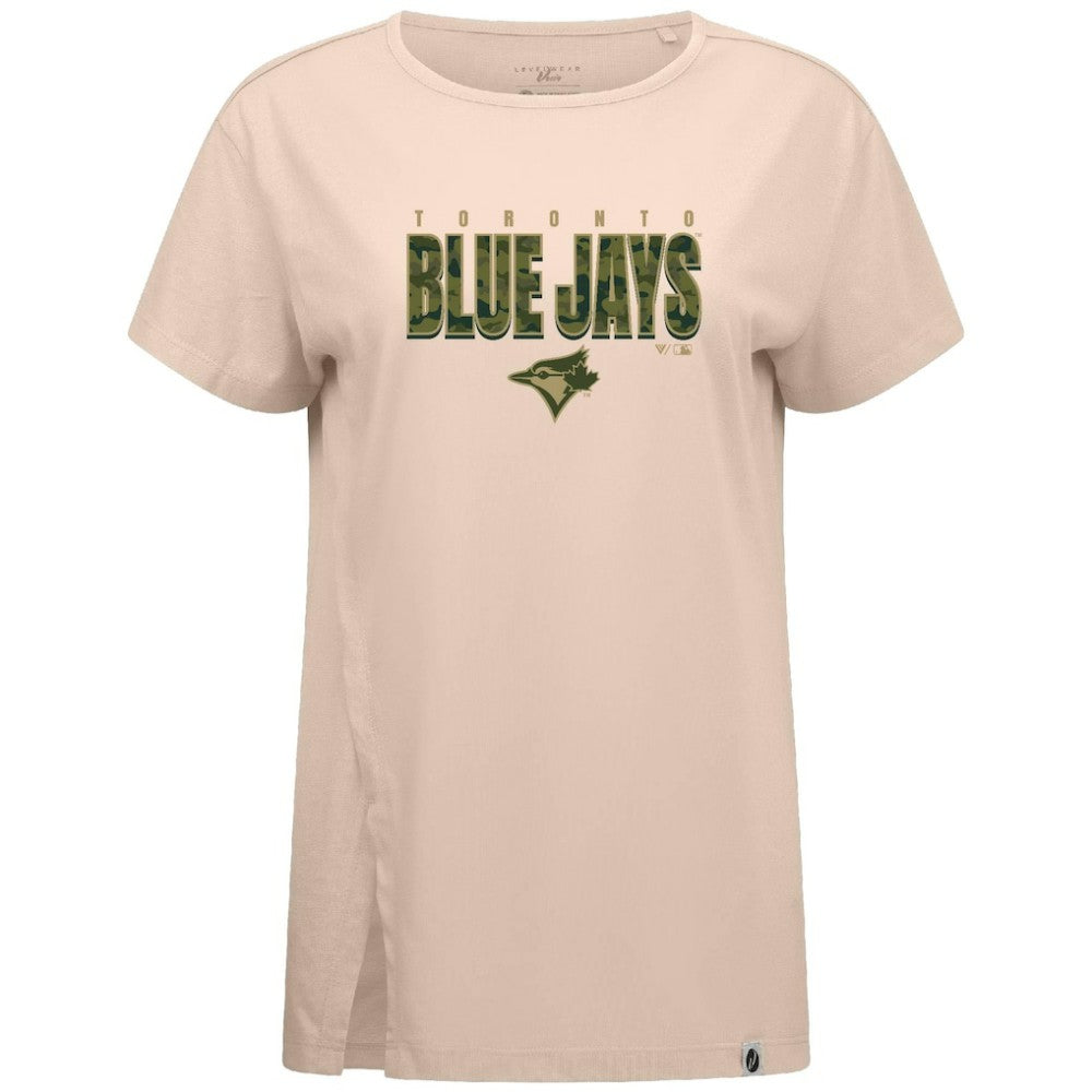 Toronto Blue Jays Levelwear Women's Influx Protect W T-Shirt Khaki