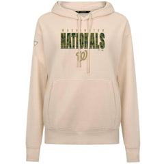 Washington Nationals Levelwear Women's Adorn Protect W Pullover Hoodie Khaki