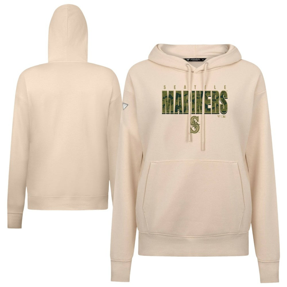 Seattle Mariners Levelwear Women's Adorn Protect W Pullover Hoodie Khaki