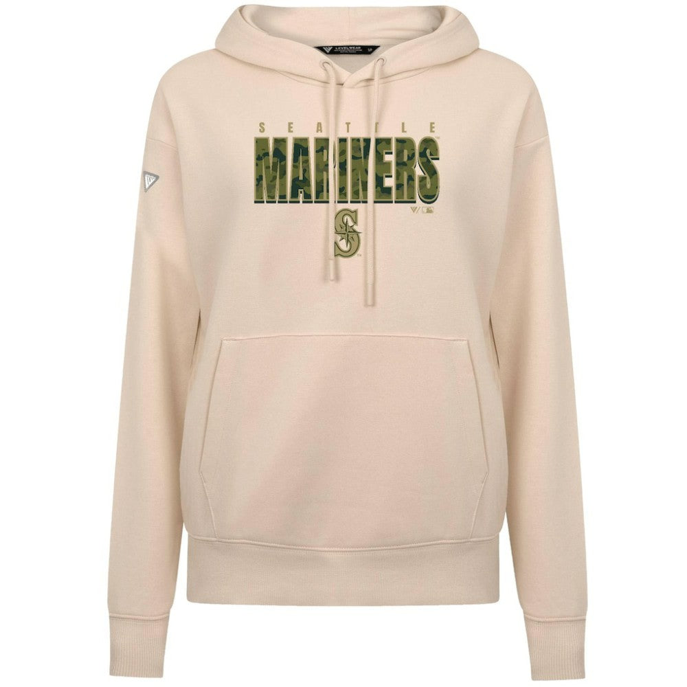 Seattle Mariners Levelwear Women's Adorn Protect W Pullover Hoodie Khaki