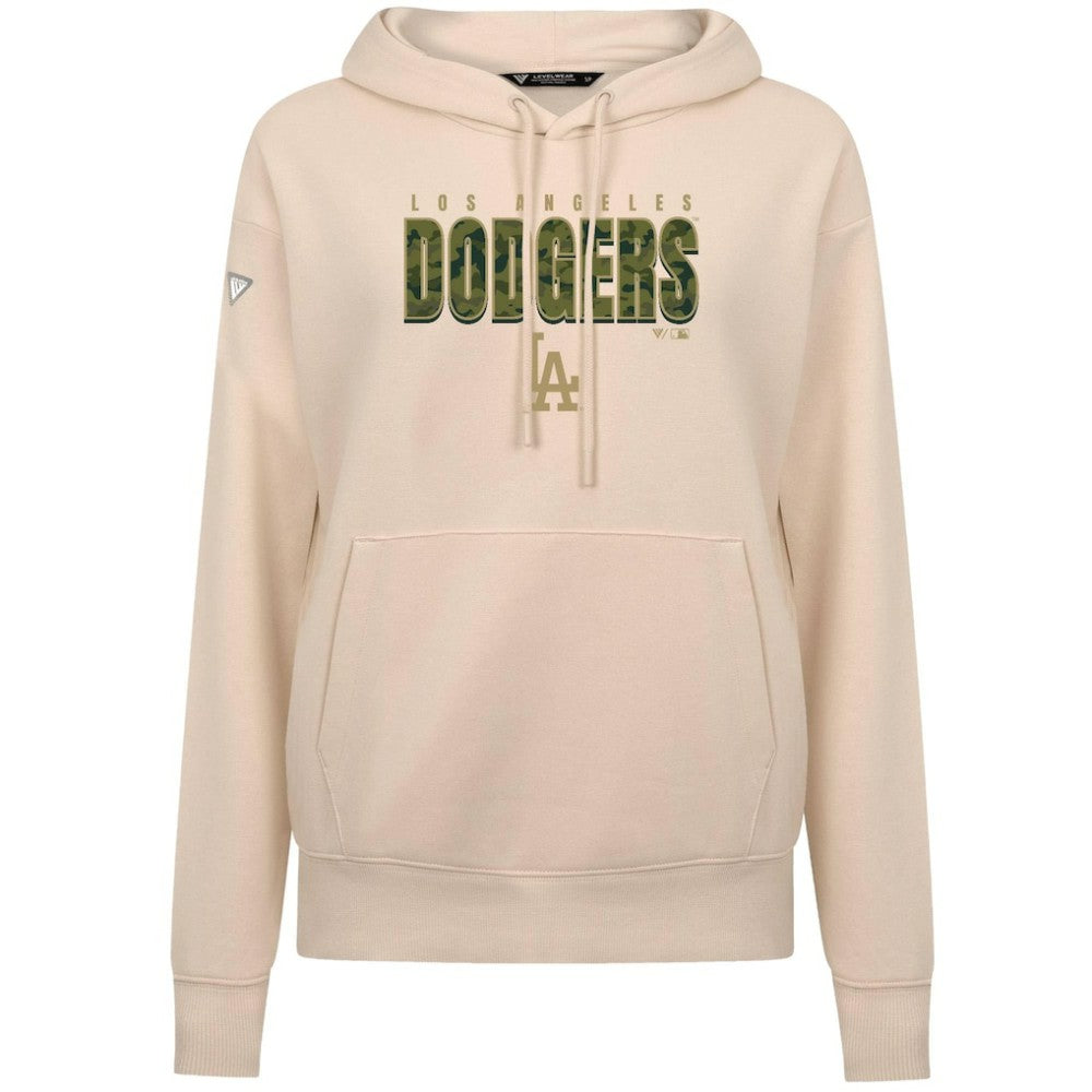 Los Angeles Dodgers Levelwear Women's Adorn Protect W Pullover Hoodie Khaki