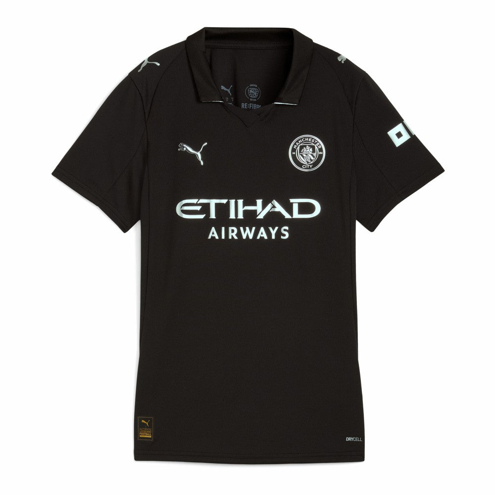 Manchester City Women's 2025/26 Away Replica Custom Jersey - Black sale