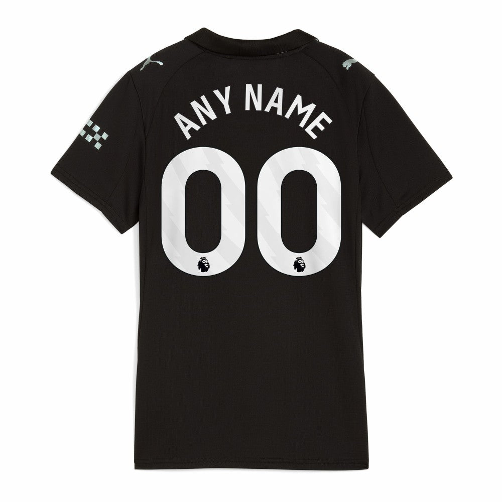 Manchester City Women's 2025/26 Away Replica Custom Jersey - Black sale
