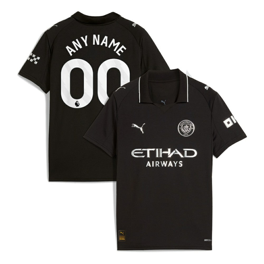 Manchester City Youth 2025/26 Away Replica Custom Jersey - Black sale