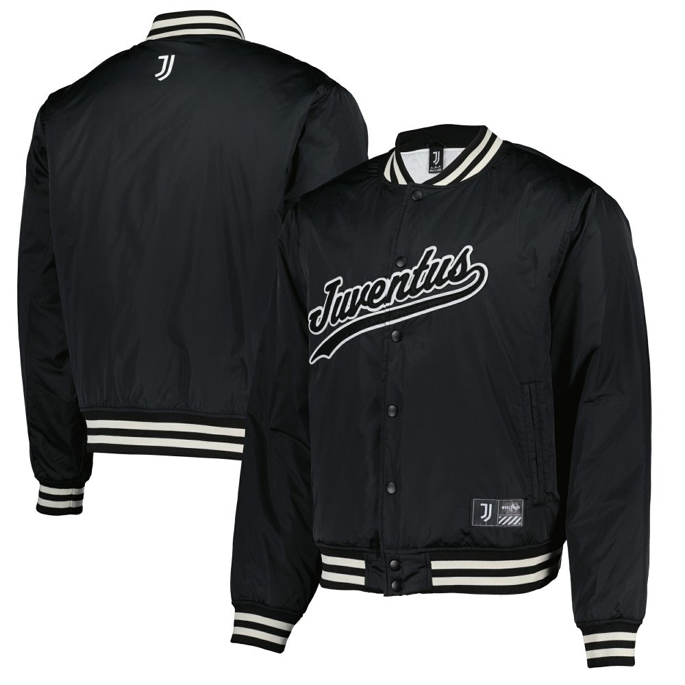 Juventus Collegiate Sateen Full-Snap Jacket - Black for sale