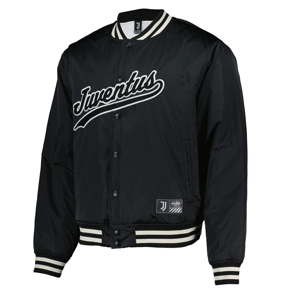 Juventus Collegiate Sateen Full-Snap Jacket - Black for sale
