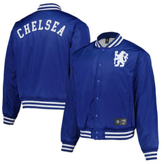 Chelsea Collegiate Sateen Full-Snap Jacket - Royal for sale