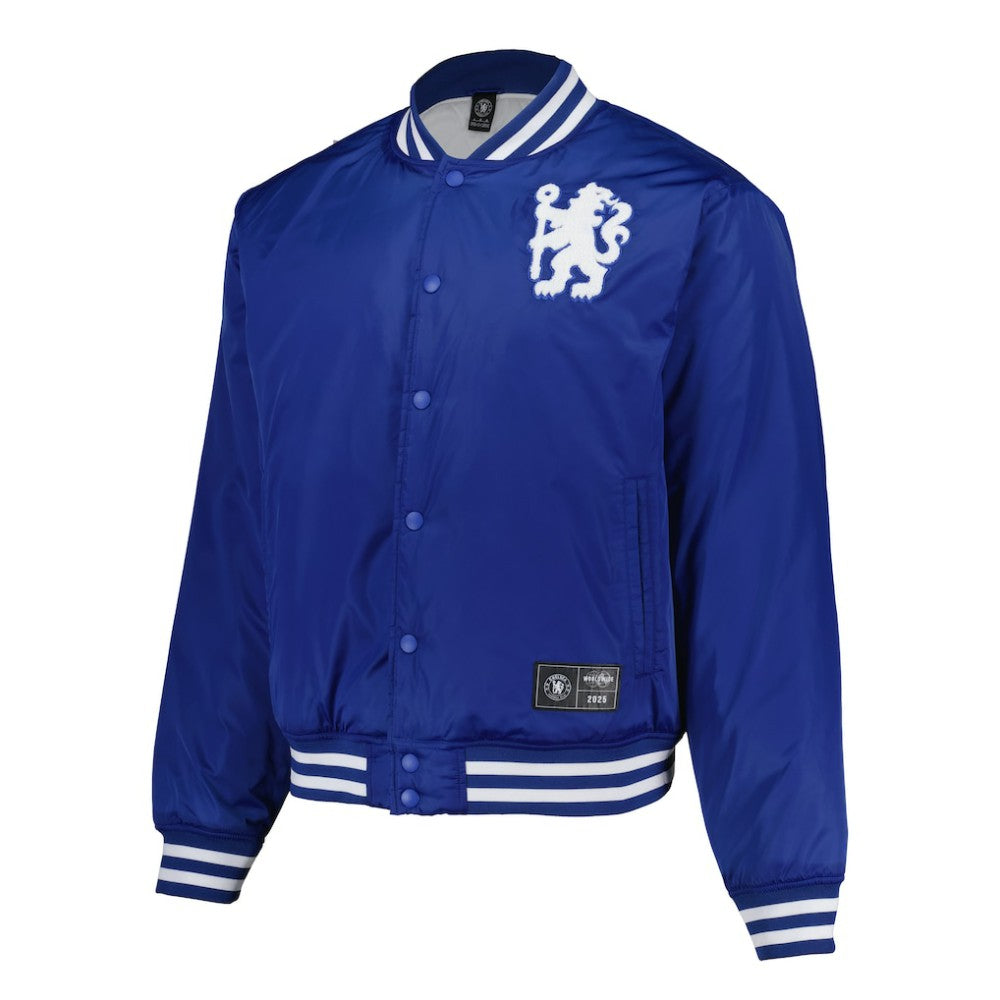 Chelsea Collegiate Sateen Full-Snap Jacket - Royal for sale