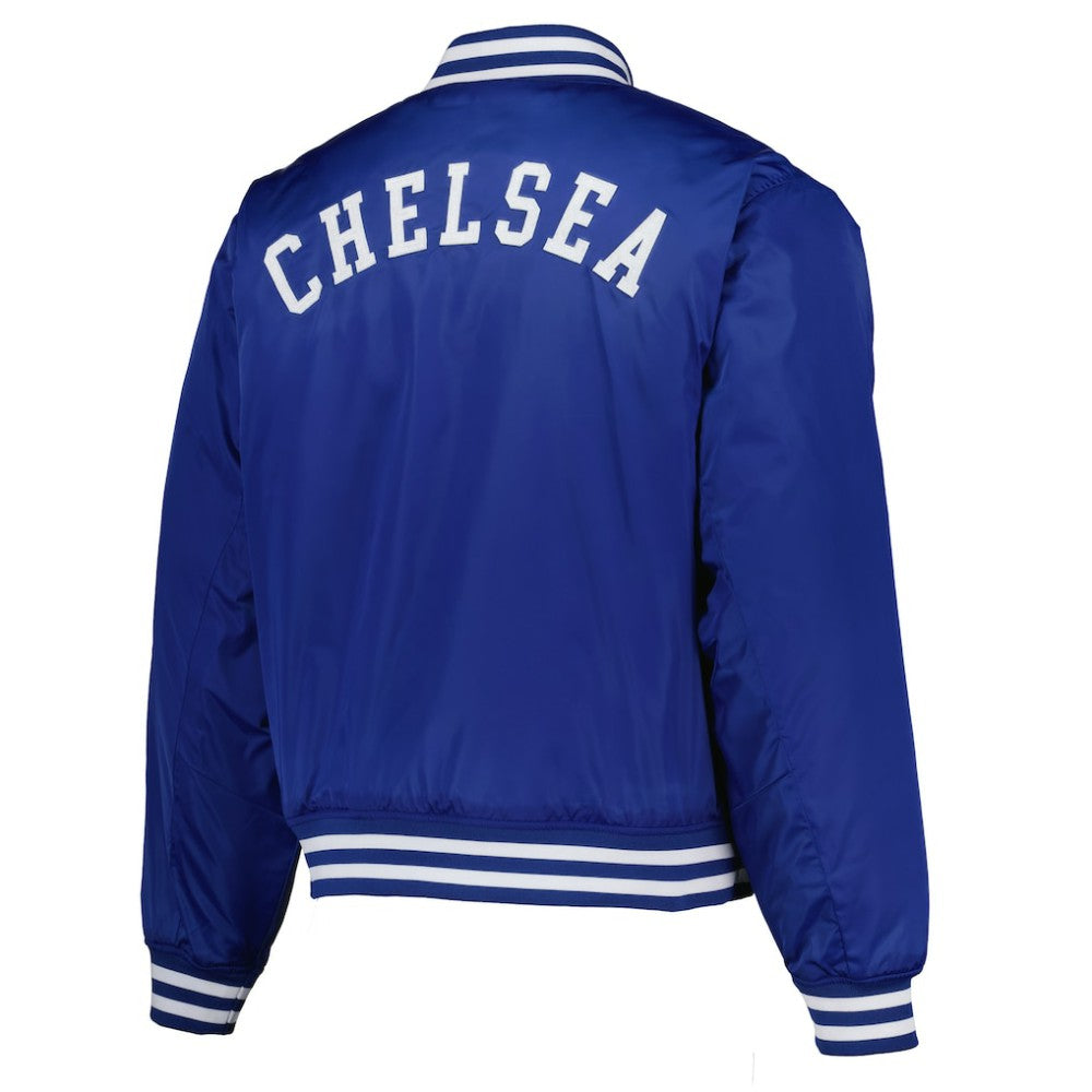 Chelsea Collegiate Sateen Full-Snap Jacket - Royal for sale