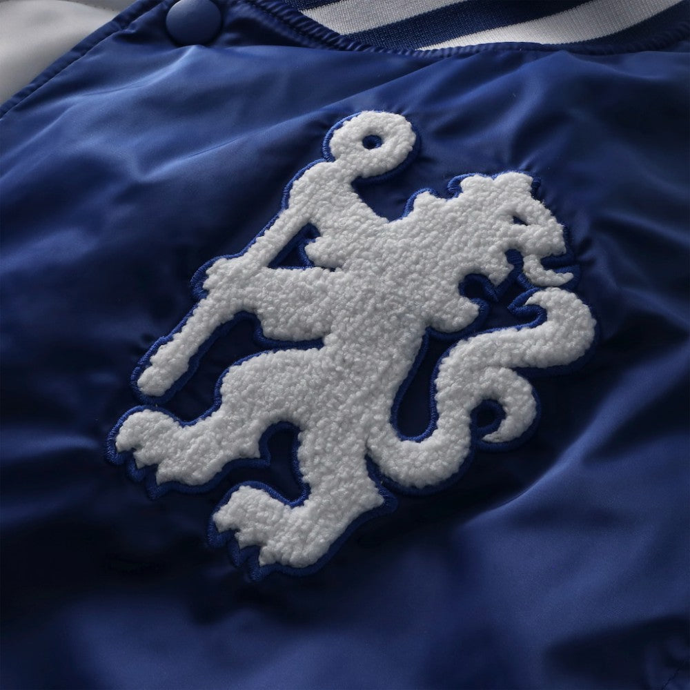 Chelsea Collegiate Sateen Full-Snap Jacket - Royal for sale