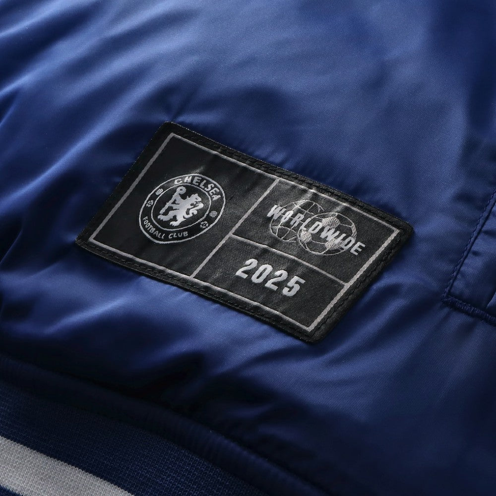 Chelsea Collegiate Sateen Full-Snap Jacket - Royal for sale