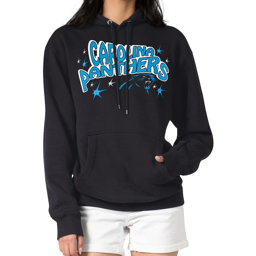 Carolina Panthers Starter Women's Fireworks Fleece Pullover Hoodie - Black online