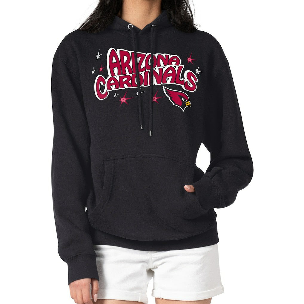 Arizona Cardinals Starter Women's Fireworks Fleece Pullover Hoodie - Black sale