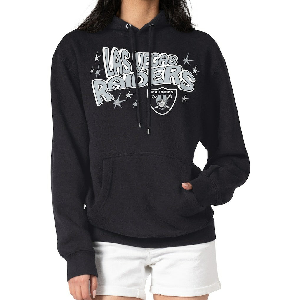Las Vegas Raiders Starter Women's Fireworks Fleece Pullover Hoodie - Black on sale