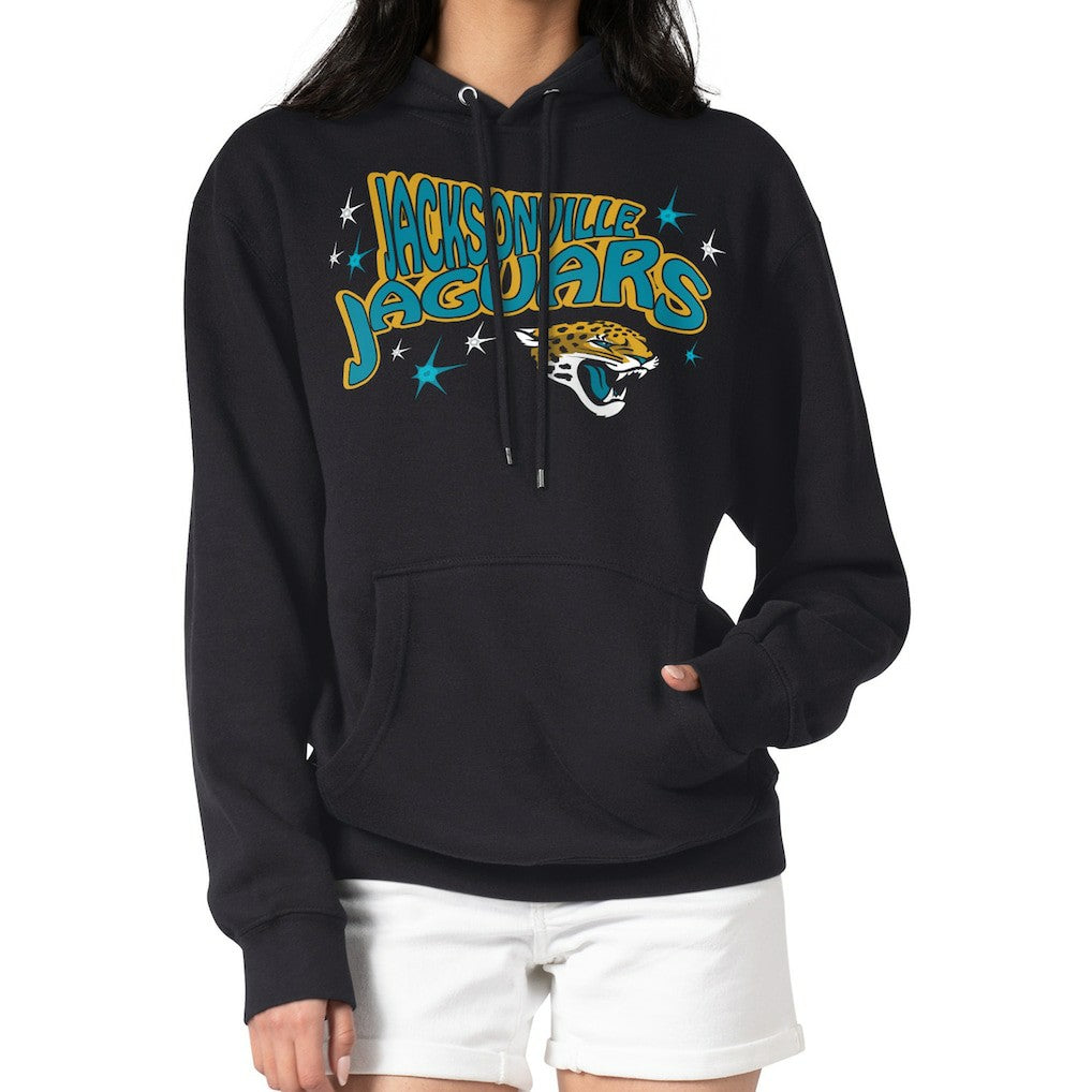 Jacksonville Jaguars Starter Women's Fireworks Fleece Pullover Hoodie - Black for sale