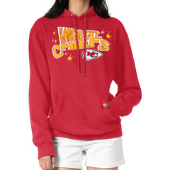 Kansas City Chiefs Starter Women's Fireworks Fleece Pullover Hoodie - Red outlet