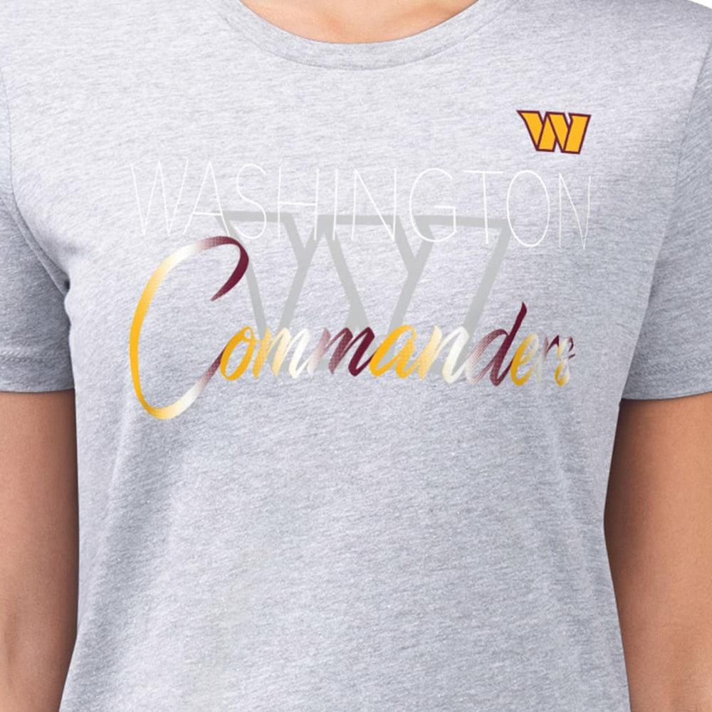 Washington Commanders G-III 4Her by Carl Banks Women's Super-Slim Fit Lightweight Shadow Logo T-Shirt - Gray outlet