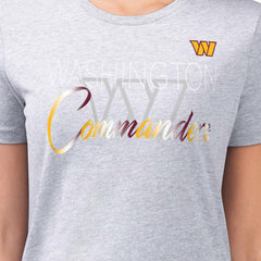 Washington Commanders G-III 4Her by Carl Banks Women's Super-Slim Fit Lightweight Shadow Logo T-Shirt - Gray outlet