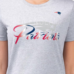 New England Patriots G-III 4Her by Carl Banks Women's Super-Slim Fit Lightweight Shadow Logo T-Shirt - Gray discount