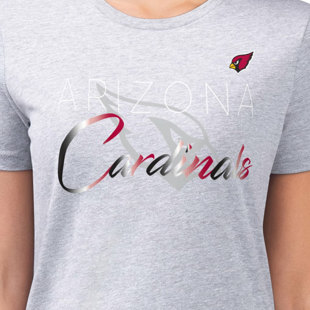 Arizona Cardinals G-III 4Her by Carl Banks Women's Super-Slim Fit Lightweight Shadow Logo T-Shirt - Gray sale