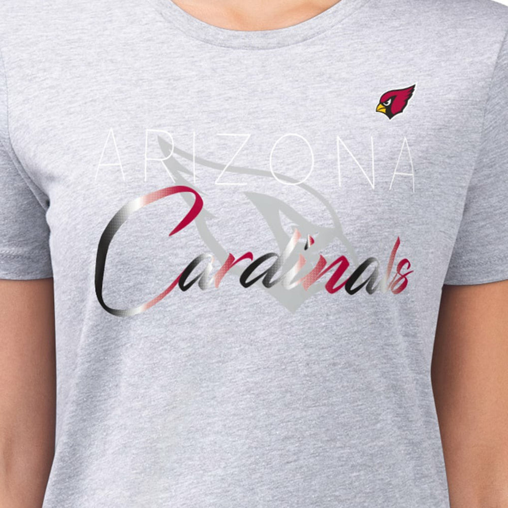 Arizona Cardinals G-III 4Her by Carl Banks Women's Super-Slim Fit Lightweight Shadow Logo T-Shirt - Gray sale
