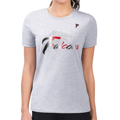 Atlanta Falcons G-III 4Her by Carl Banks Women's Super-Slim Fit Lightweight Shadow Logo T-Shirt - Gray outlet