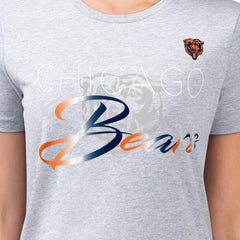 Chicago Bears G-III 4Her by Carl Banks Women's Super-Slim Fit Lightweight Shadow Logo T-Shirt - Gray sale