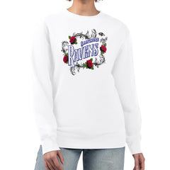 Baltimore Ravens G-III 4Her by Carl Banks Women's Roses Fleece Tri-Blend Pullover Sweatshirt - White discount