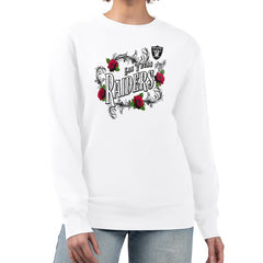 Las Vegas Raiders G-III 4Her by Carl Banks Women's Roses Fleece Tri-Blend Pullover Sweatshirt - White on sale