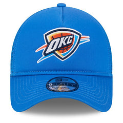 Oklahoma City Thunder Core Logo Foam Front A-Frame 9FORTY Adjustable Trucker Hat - Blue discount