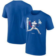 Yoshinobu Yamamoto Los Angeles Dodgers Player Graphic T-Shirt Royal