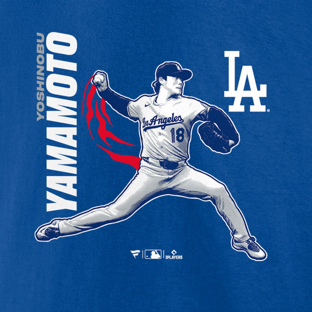 Yoshinobu Yamamoto Los Angeles Dodgers Player Graphic T-Shirt Royal