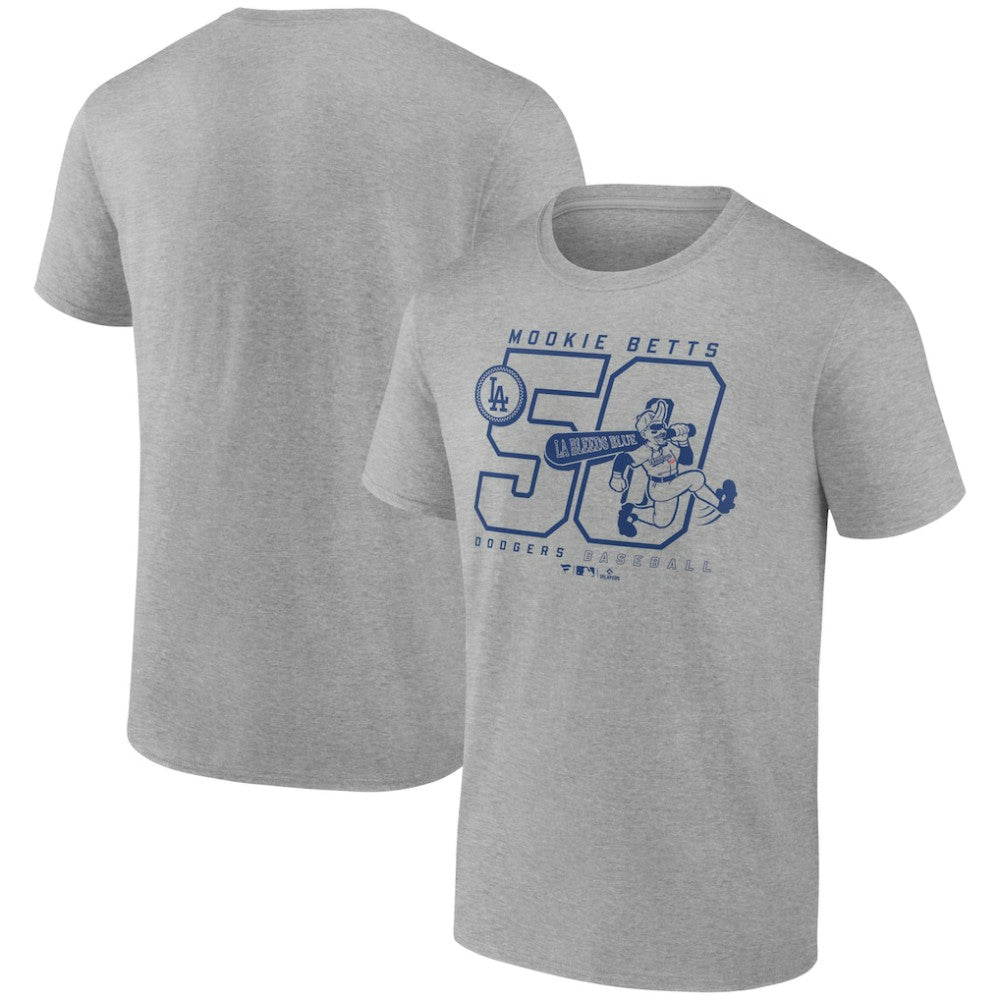 Mookie Betts Los Angeles Dodgers Player Graphic T-Shirt Heather Gray