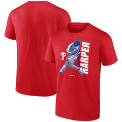 Bryce Harper Philadelphia Phillies Player Graphic T-Shirt Red