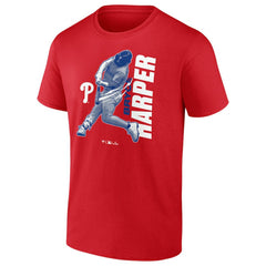 Bryce Harper Philadelphia Phillies Player Graphic T-Shirt Red
