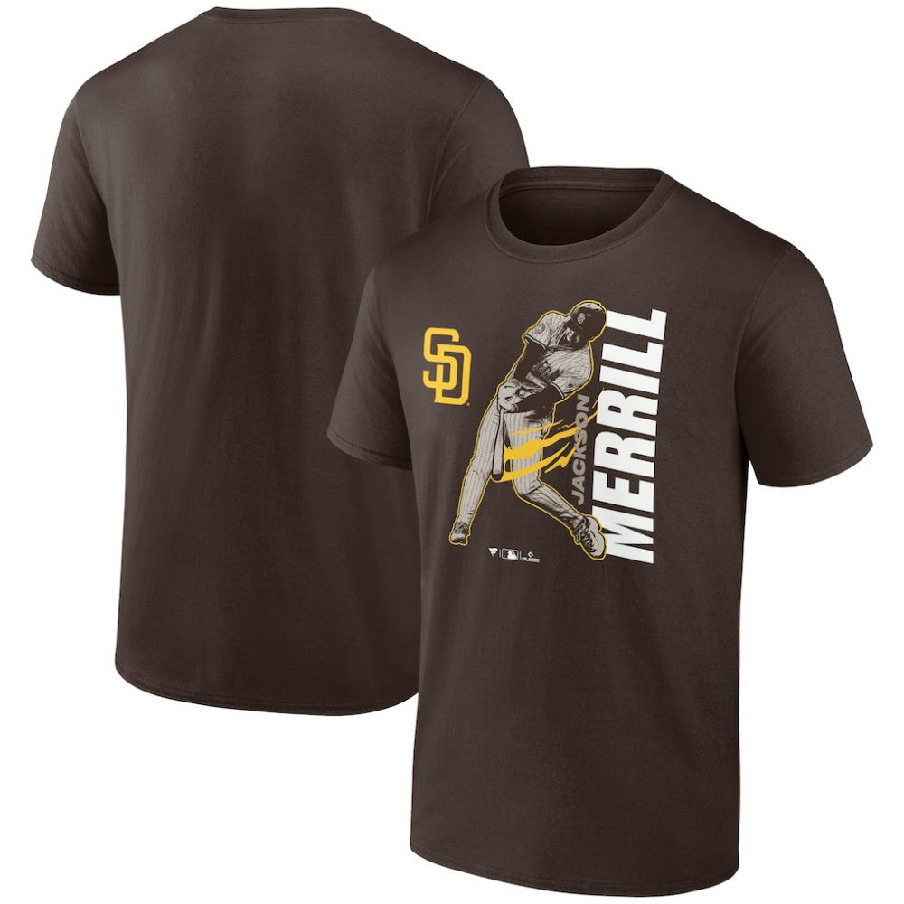 Jackson Merrill San Diego Padres Player Graphic T-Shirt Brown