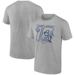 Yoshinobu Yamamoto Los Angeles Dodgers Player Graphic T-Shirt Heather Gray