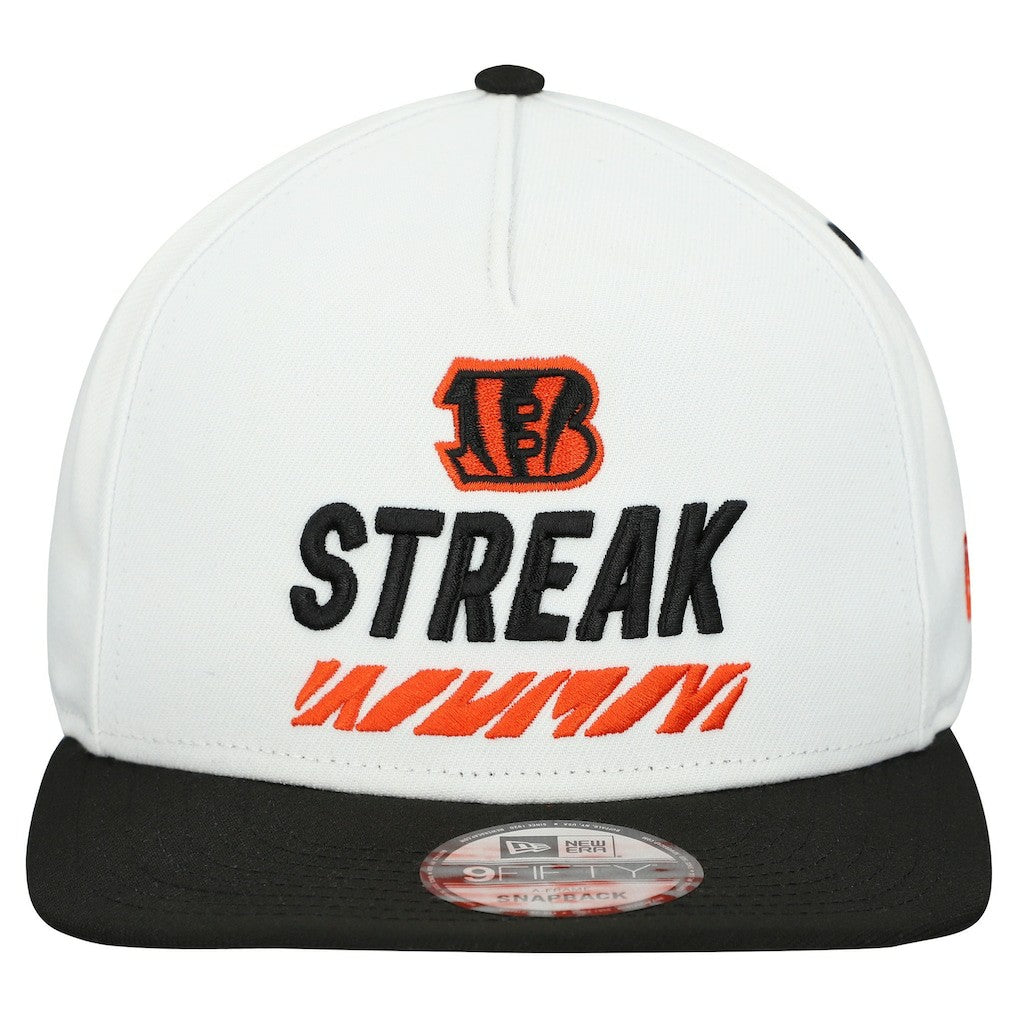 Cincinnati Bengals New Era STREAK Season Ticket Member 9FIFTY A-Frame Snapback Hat - White for sale
