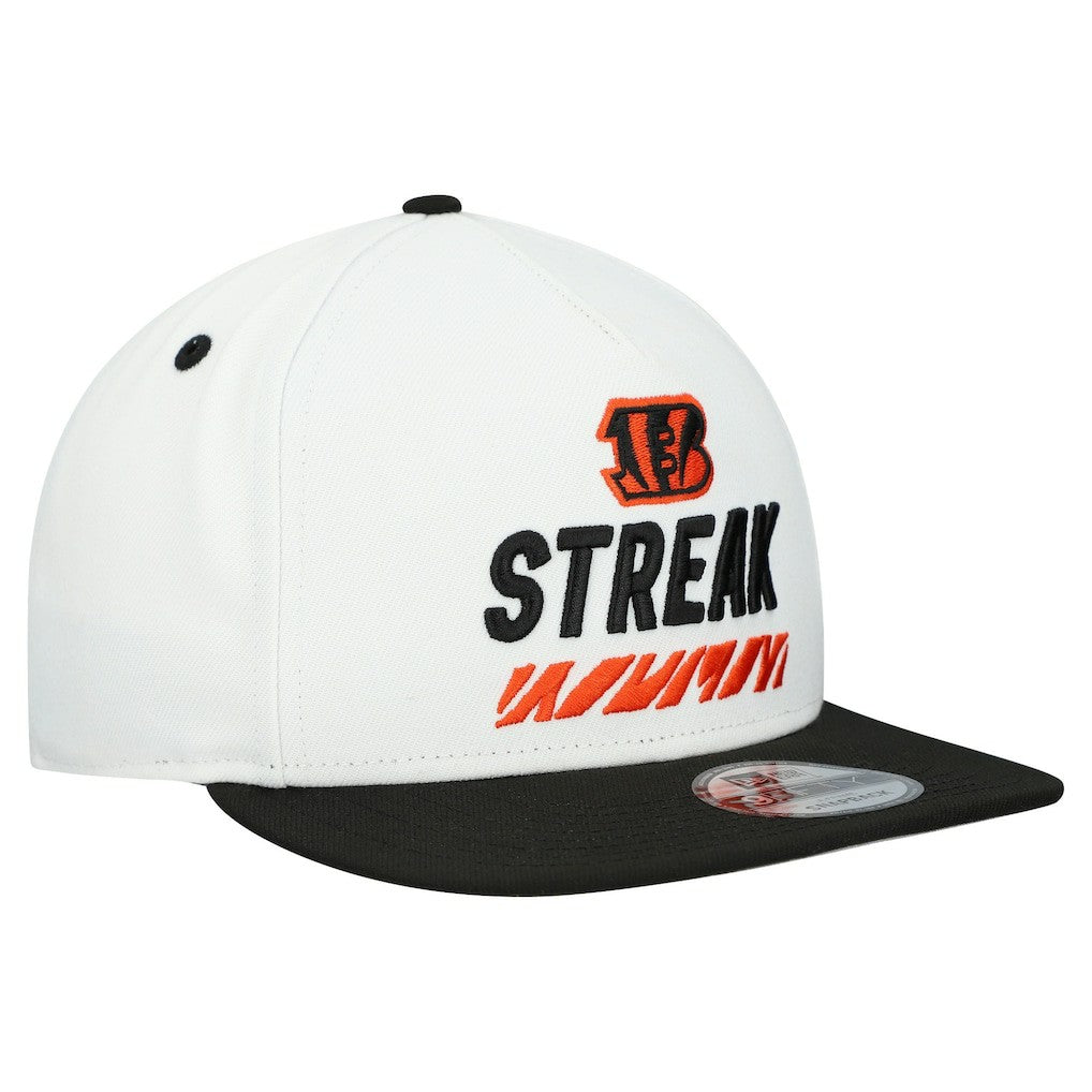 Cincinnati Bengals New Era STREAK Season Ticket Member 9FIFTY A-Frame Snapback Hat - White for sale