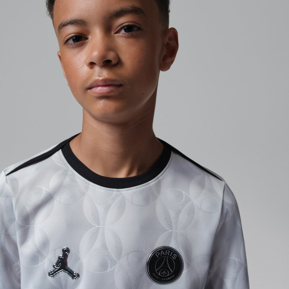 Paris Saint-Germain Jordan Brand Youth Long Sleeve Pre-Match Dri-FIT Top - Gray on sale