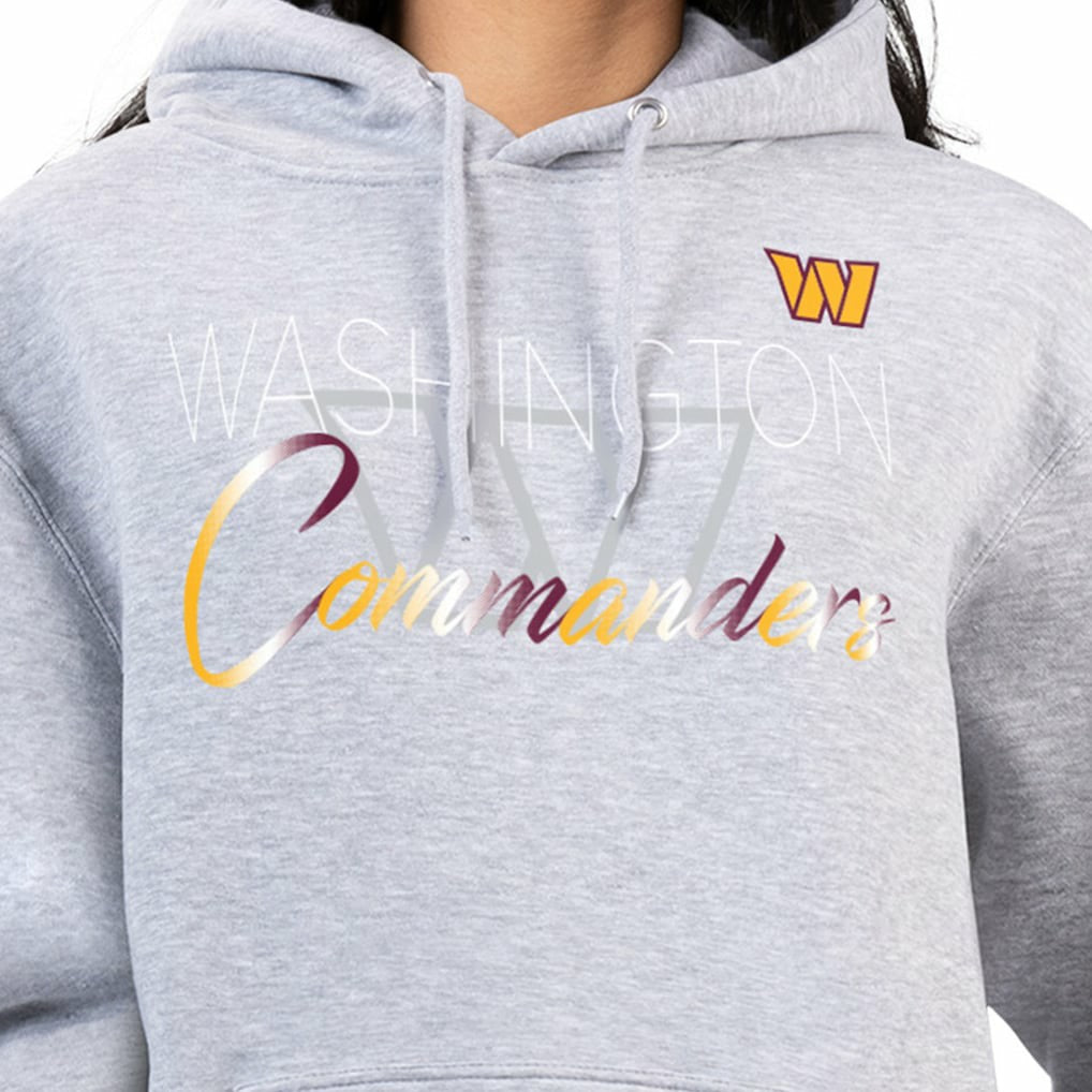 Washington Commanders G-III 4Her by Carl Banks Women's Shadow Logo Fleece Pullover Hoodie - Gray discount